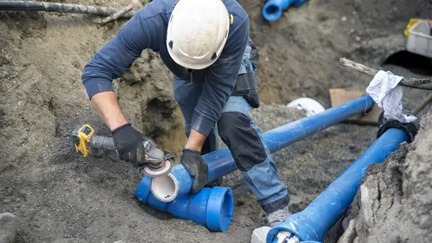 sewer line installation